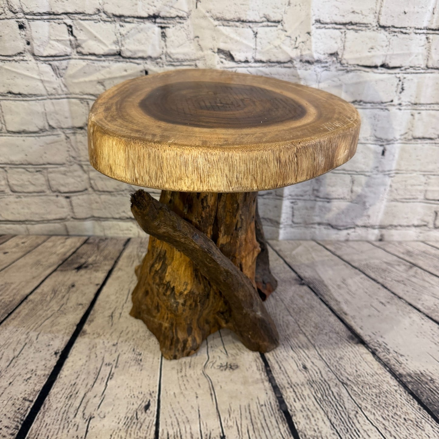 30cm x 25cm Wooden Coffee Root Sculpture Garden Teak Root Ornament Carved No 162