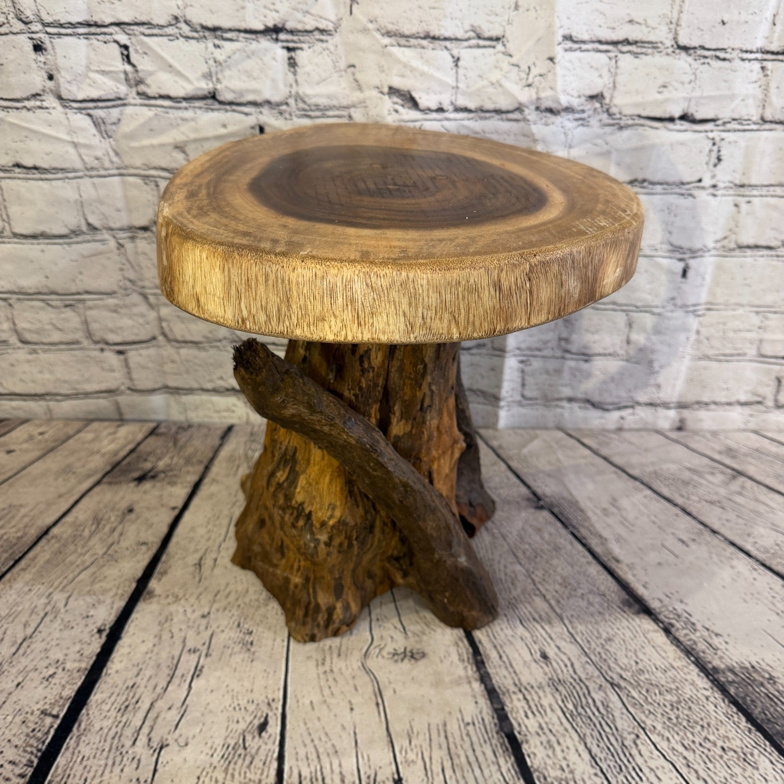 30cm x 25cm Wooden Coffee Root Sculpture Garden Teak Root Ornament Carved No 162