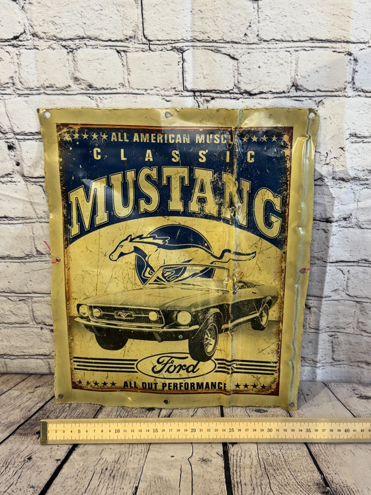 Mustang Classic Poster Advert Wall Plaque 42cm x 36cm Vintage Retro Tin Sign5