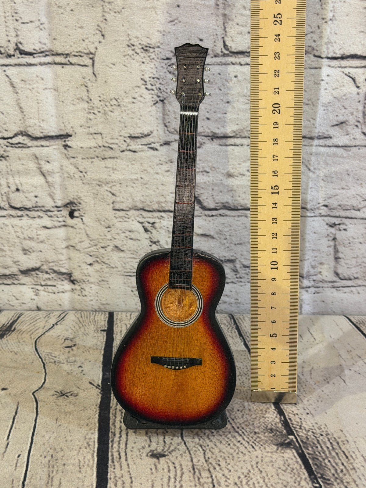 Miniature 25cm Guitar on Stand Band Gift Display Design 75