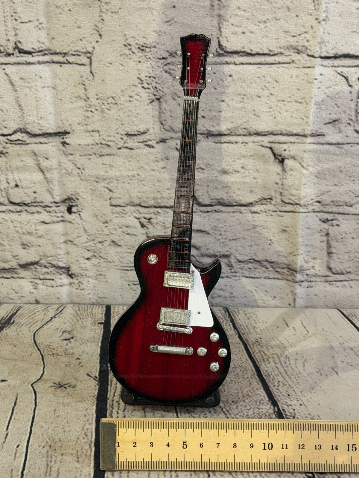 Miniature 25cm Guitar on Stand Band Gift Display Design 56