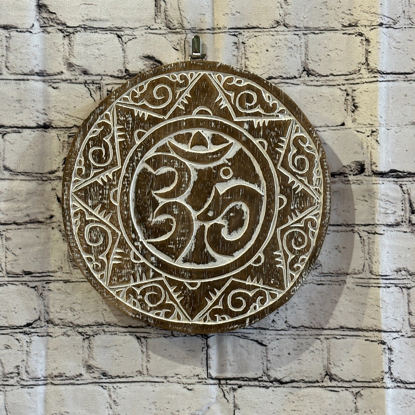 30cm Brown Style Wall Decoration Om Lucky Coin Designer Mask Wooden Handmade2