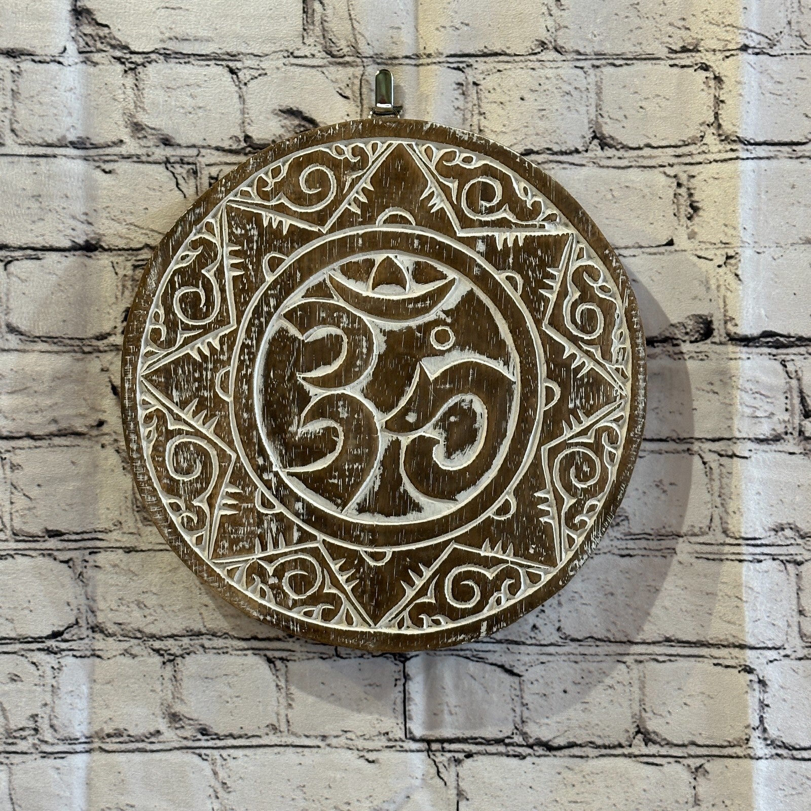 30cm Brown Style Wall Decoration Om Lucky Coin Designer Mask Wooden Handmade2