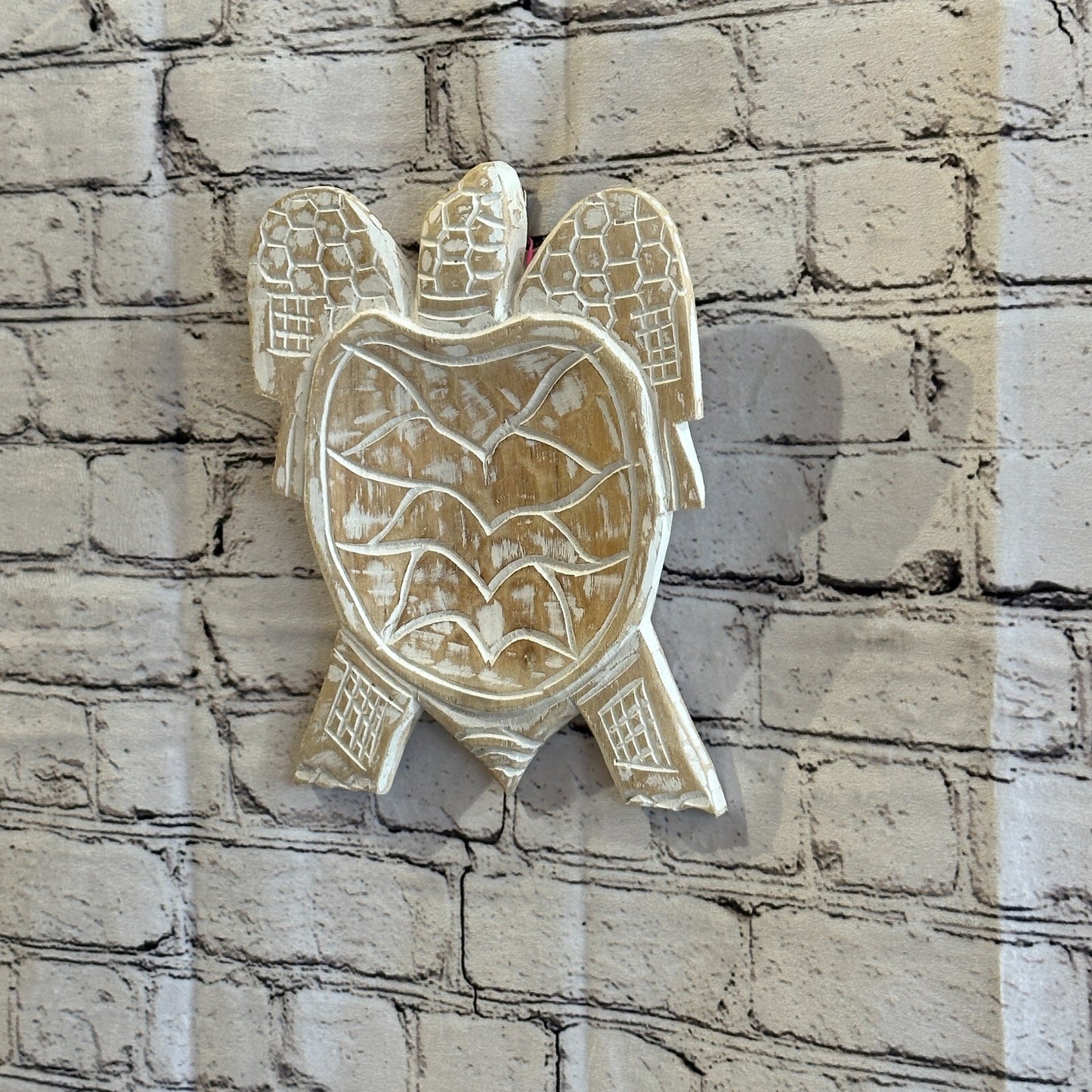 25cm Cream Sea Turtle Bowl Trinket Dish Decoration Designer Mask Wooden Handmade2