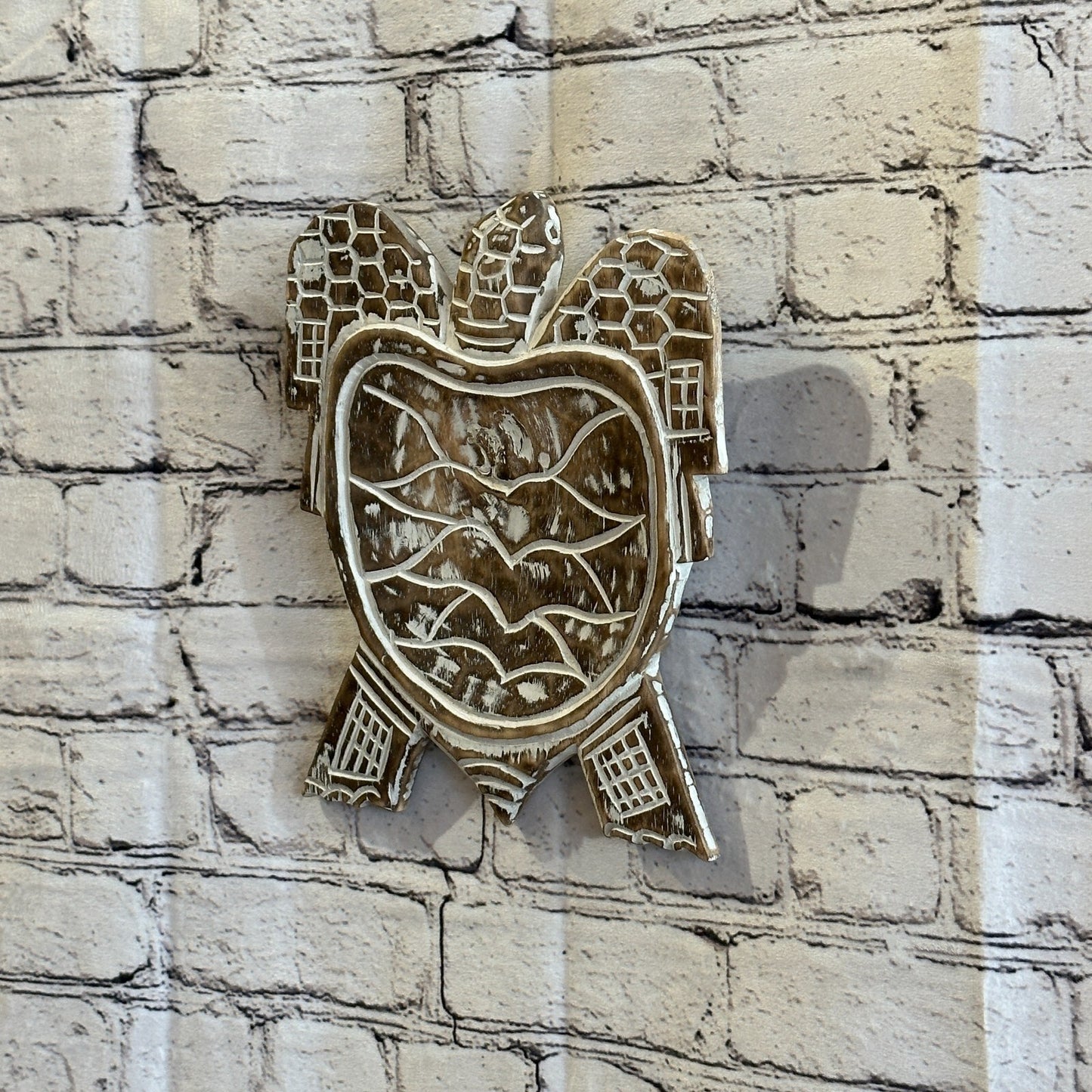 25cm Brown Sea Turtle Bowl Trinket Dish Decoration Designer Mask Wooden Handmade2