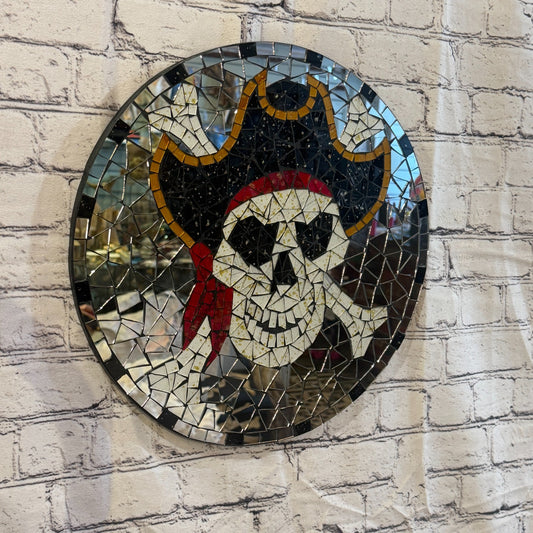 Skull & Cones Pirate Mosaic Tile Wall Mirror 40cm x 40cm 16 Inches Handmade New0