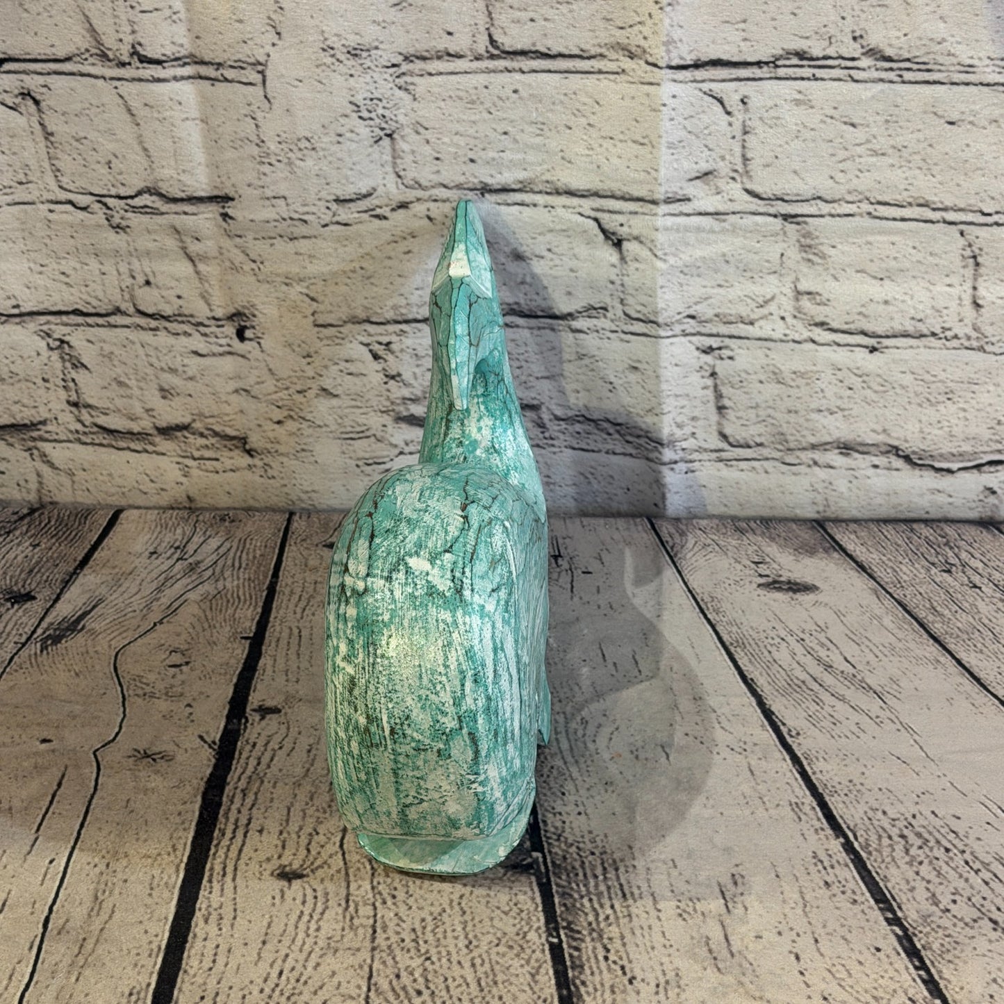 25cm x 12cm Whale Green Fish Wood Coastal Ocean Bathroom Decoration1