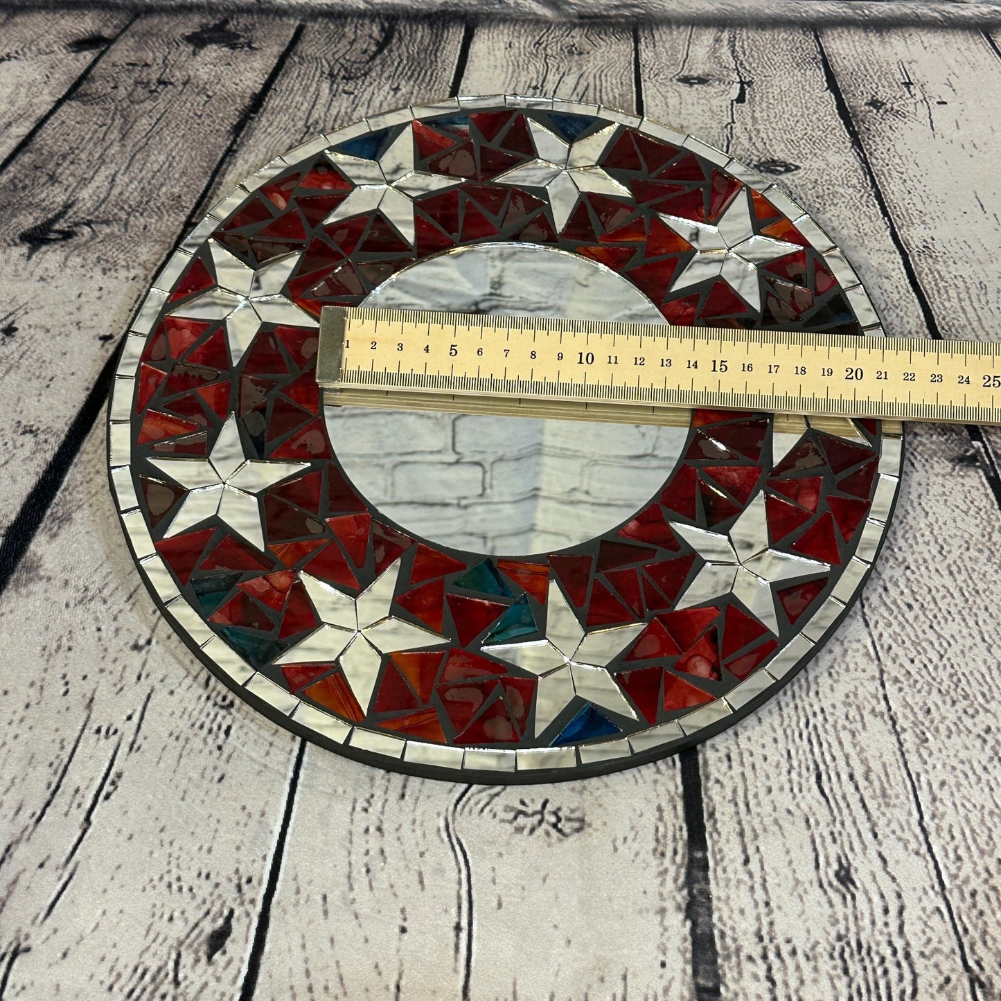 Red Star Mosaic Tile Wall Mirror 30cm x 30cm 12 Inches Handmade New5
