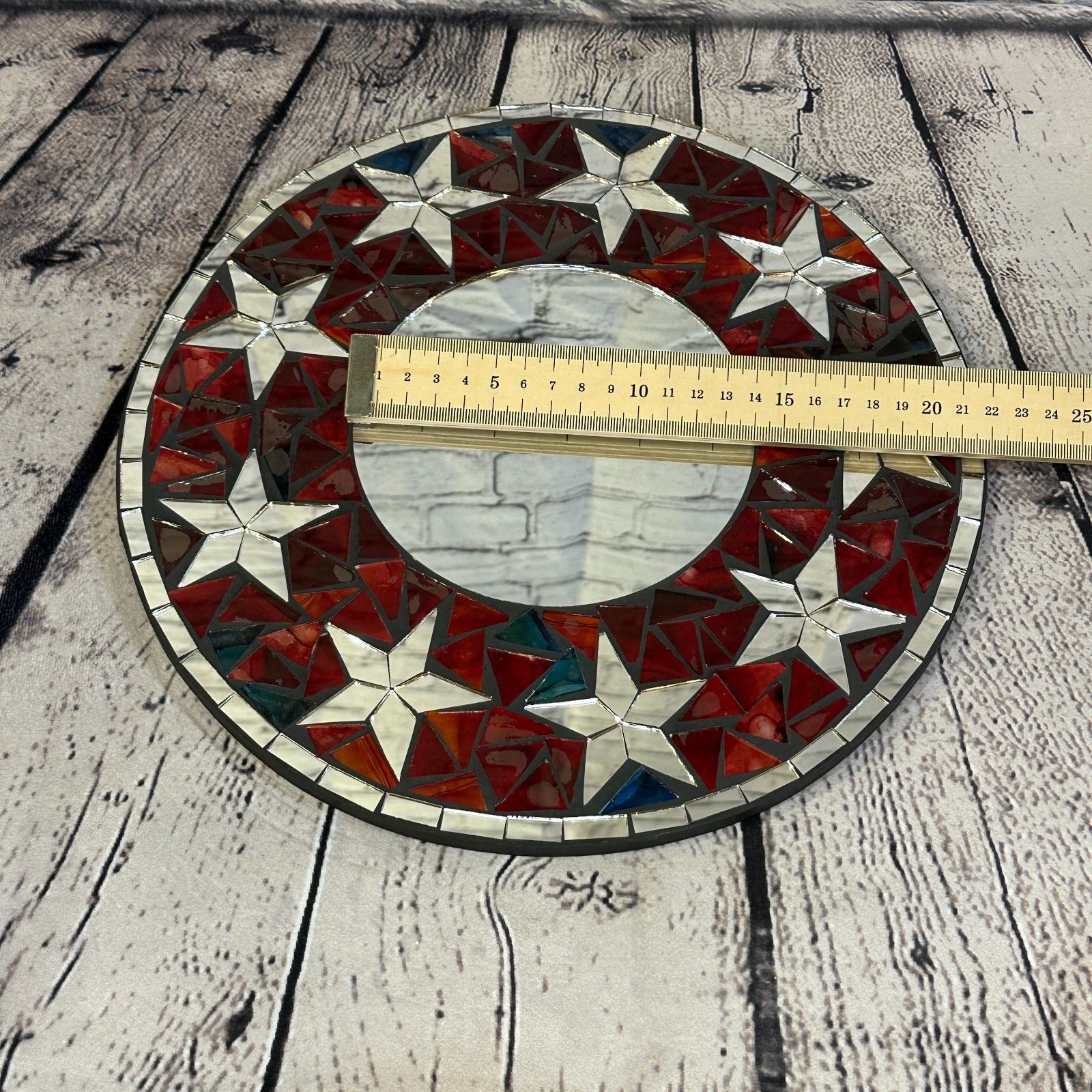 Red Star Mosaic Tile Wall Mirror 30cm x 30cm 12 Inches Handmade New5