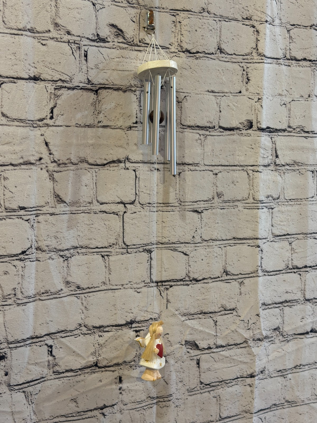 White Fairy Angel Wind Chimes Romantic Metal Art Wind Bells Outdoor Hanging0