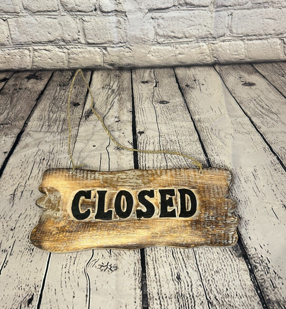 Open Closed Shop Word Sign Plaque Outdoor Garden Shed Den Bar Shop 30cm x 12cm4