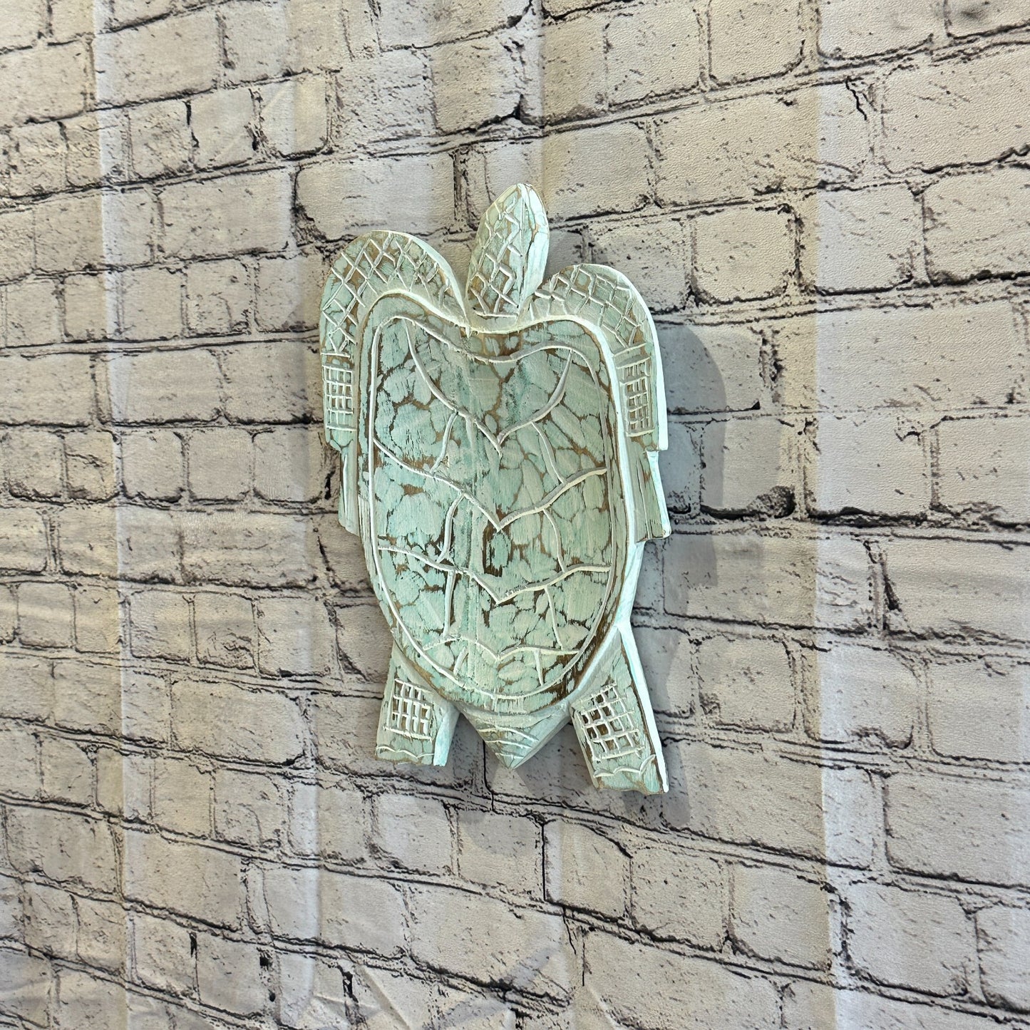 30cm Blue Sea Turtle Bowl Trinket Dish Decoration Designer Mask Wooden Handmade2