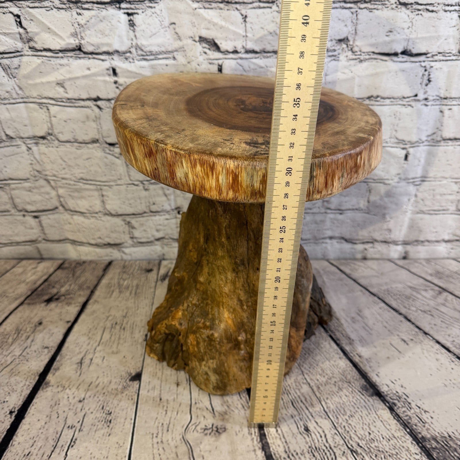 30cm x 25cm Wooden Coffee Root Sculpture Garden Teak Root Ornament Carved No 54
