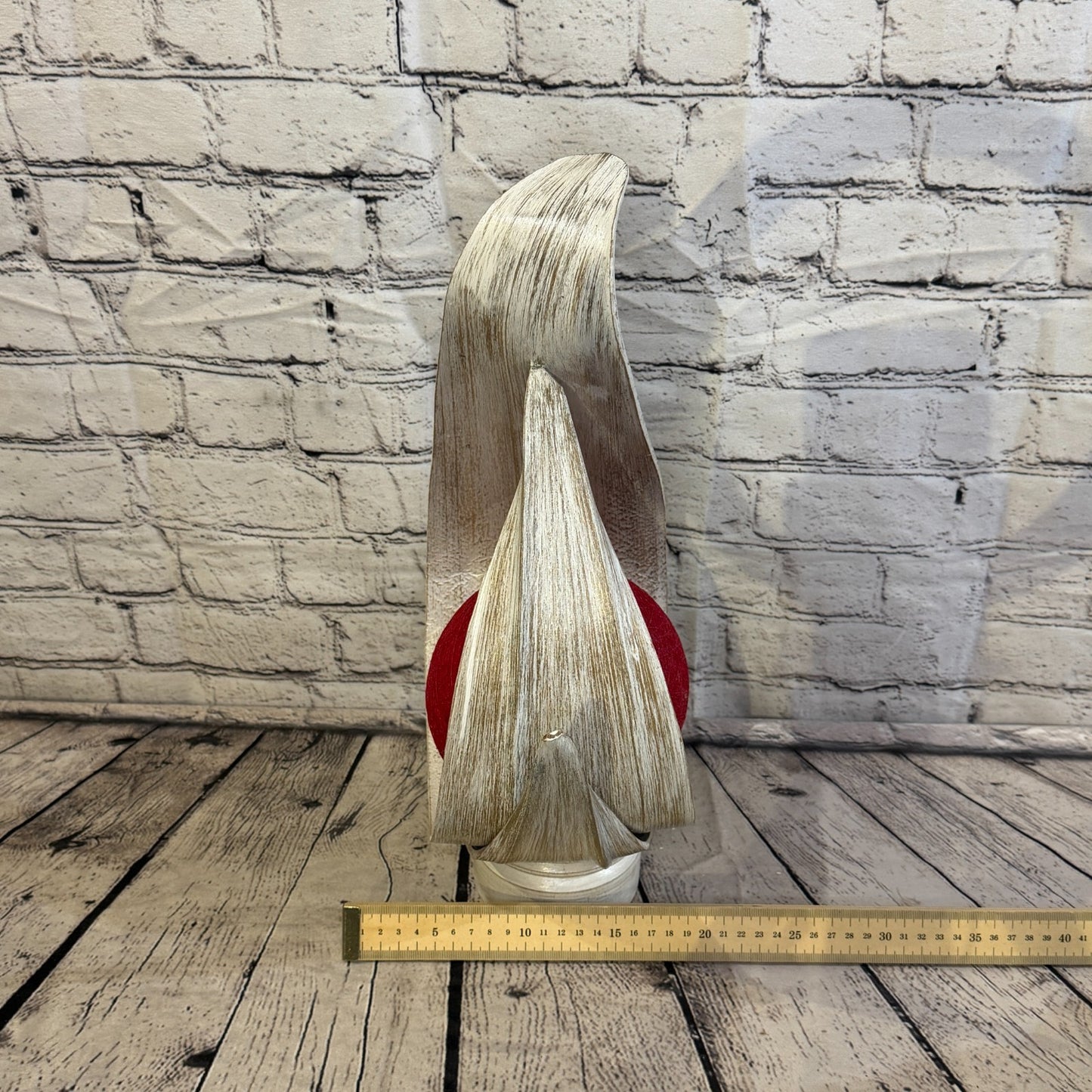 Red Light White Natural 45cm Tall Leaf Lamp Twist LED UK Mains Plug Design 86