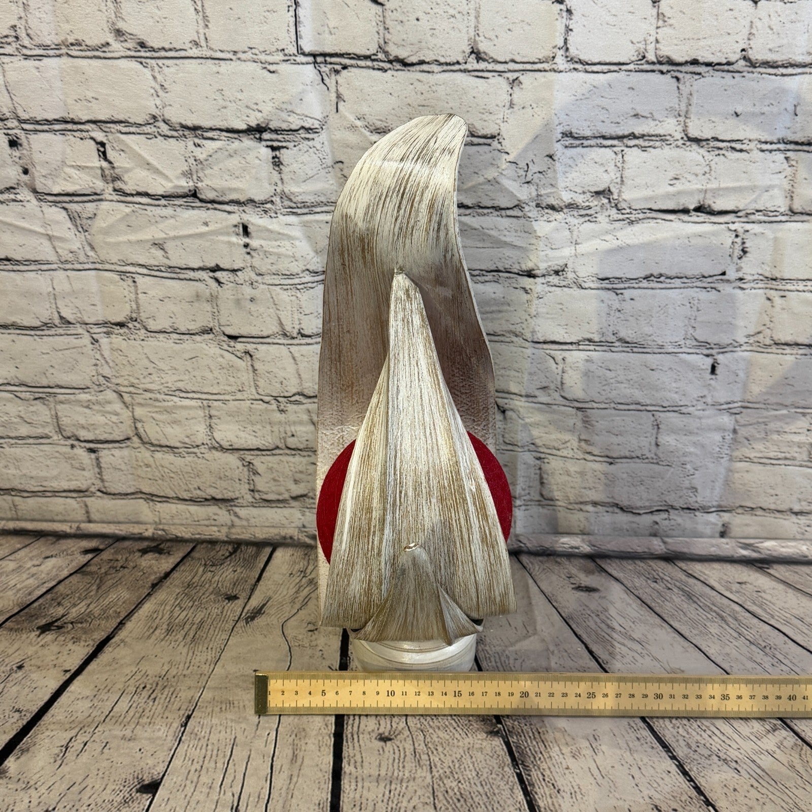 Red Light White Natural 45cm Tall Leaf Lamp Twist LED UK Mains Plug Design 86