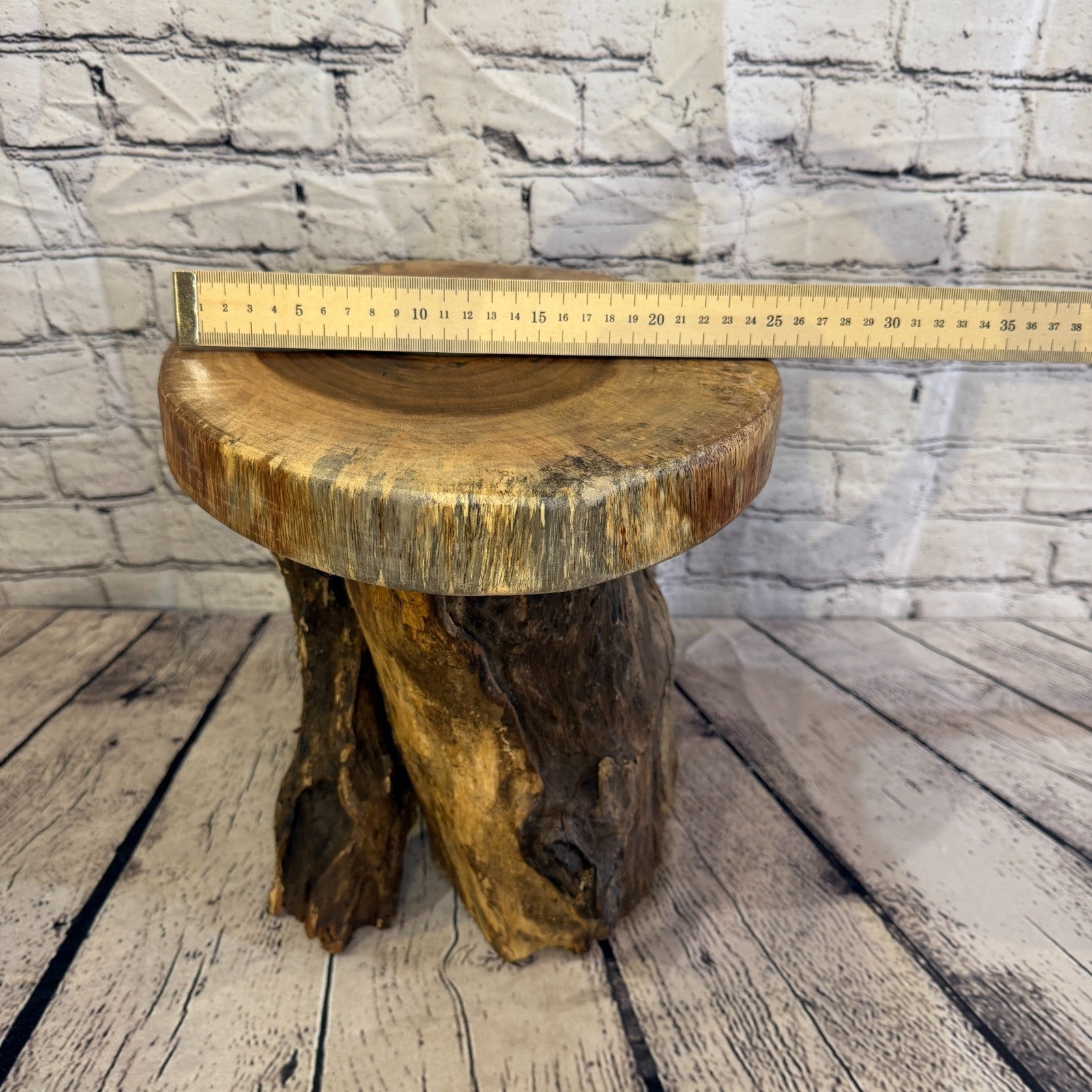 30cm x 25cm Wooden Coffee Root Sculpture Garden Teak Root Ornament Carved No 146