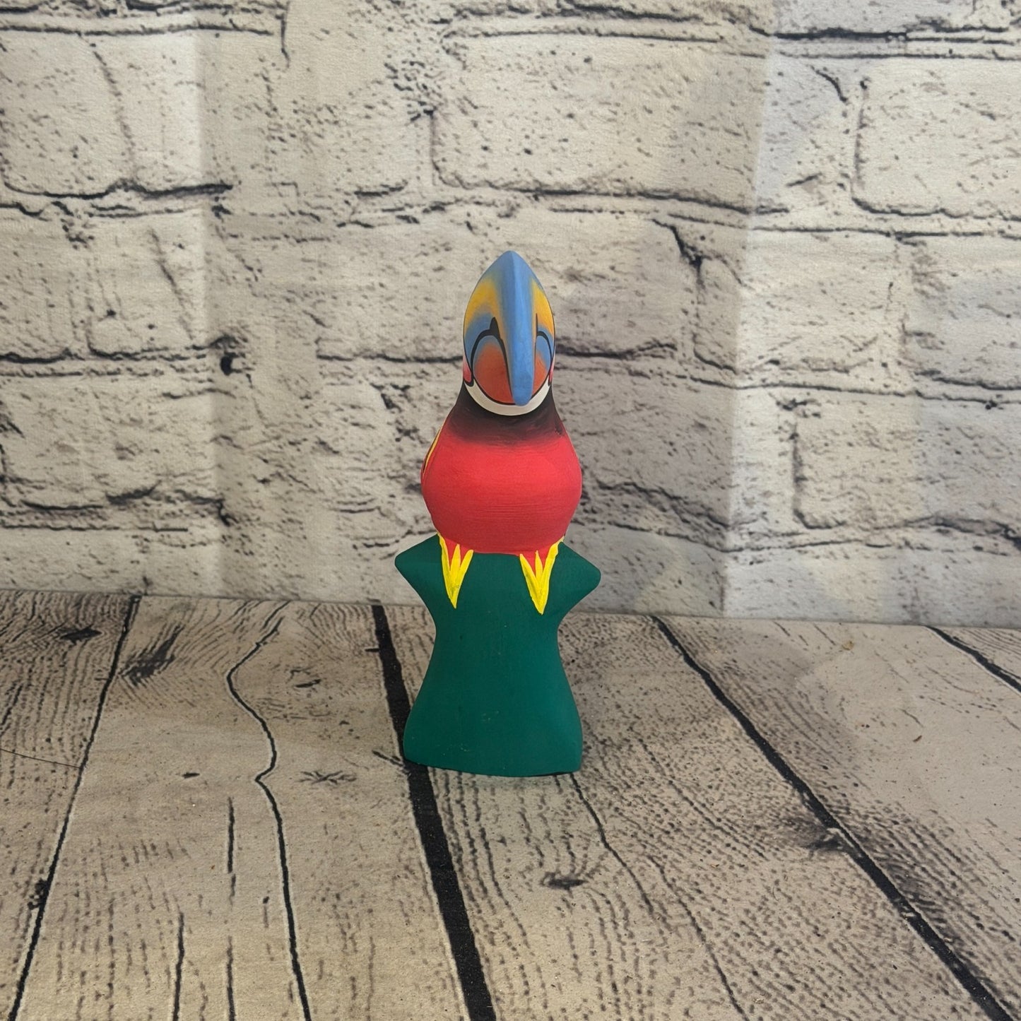 15cm Dark Red Toucan Bird Ornament Statue Fair Trade Hand Made Carved Wood1