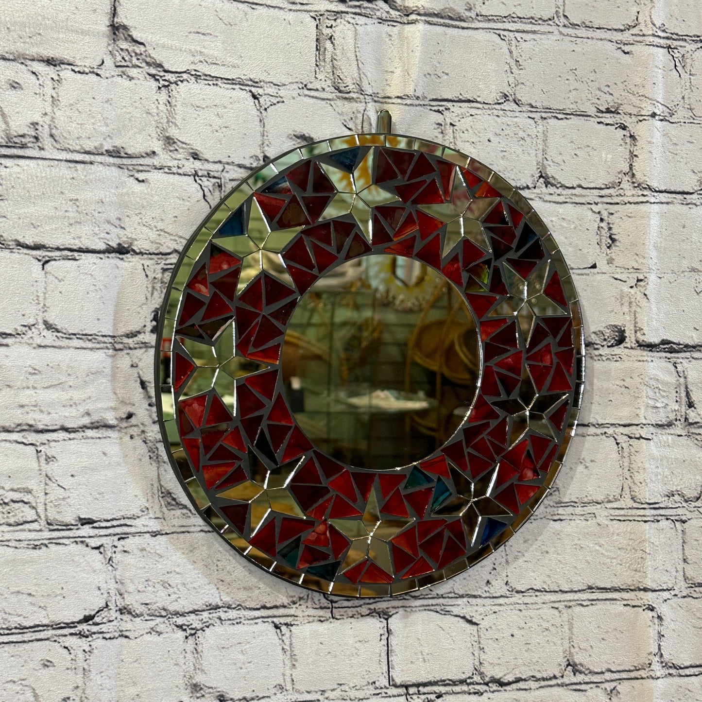 Red Star Mosaic Tile Wall Mirror 30cm x 30cm 12 Inches Handmade New1