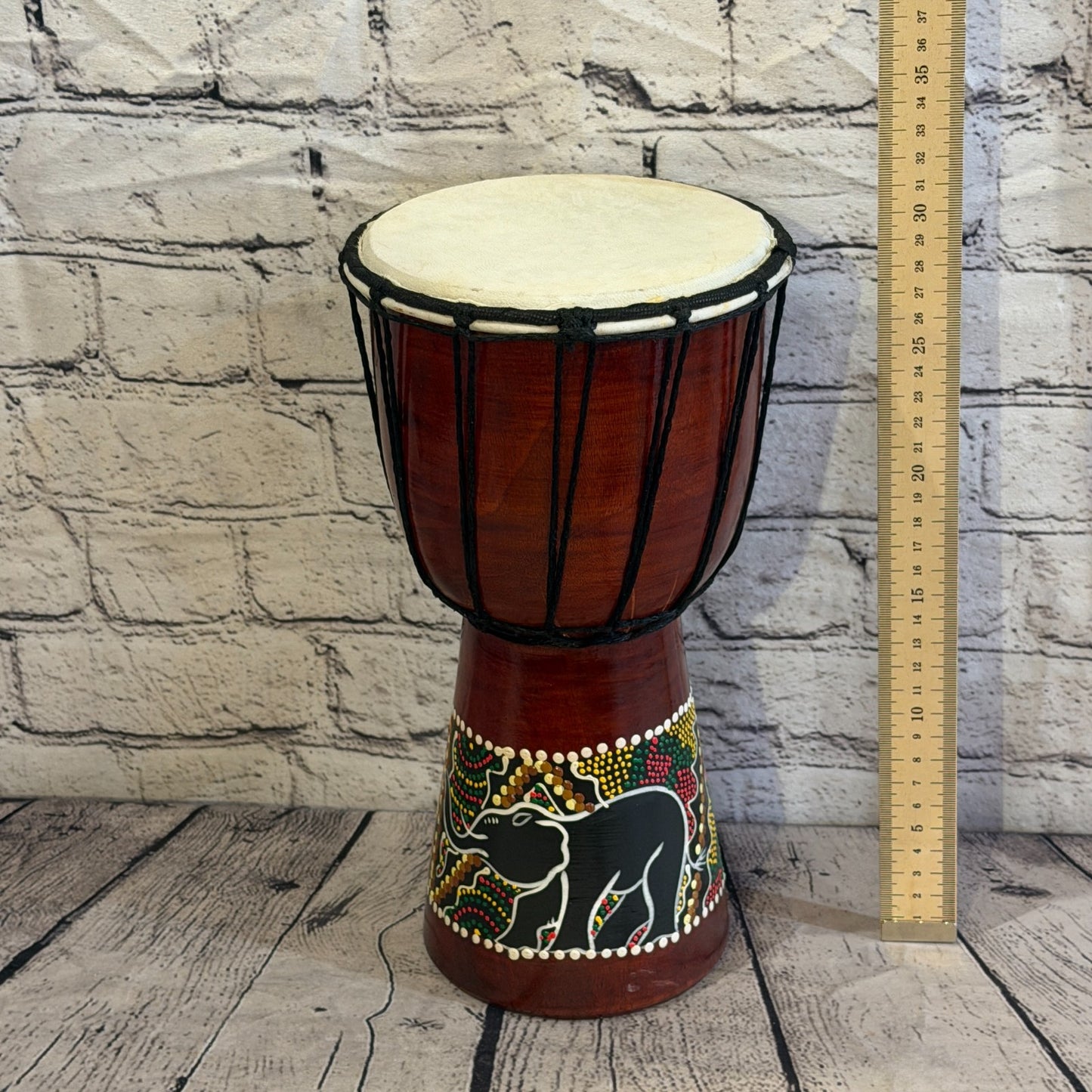 30cm Painted Djembe Drums Musical Instrument Hand Made Fair Trade Dot Painted3