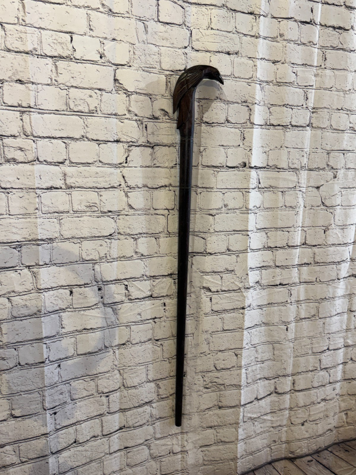 Humming Bird 90cm Tribal African Walking Stick Cane Hand Carved Dark Wood1