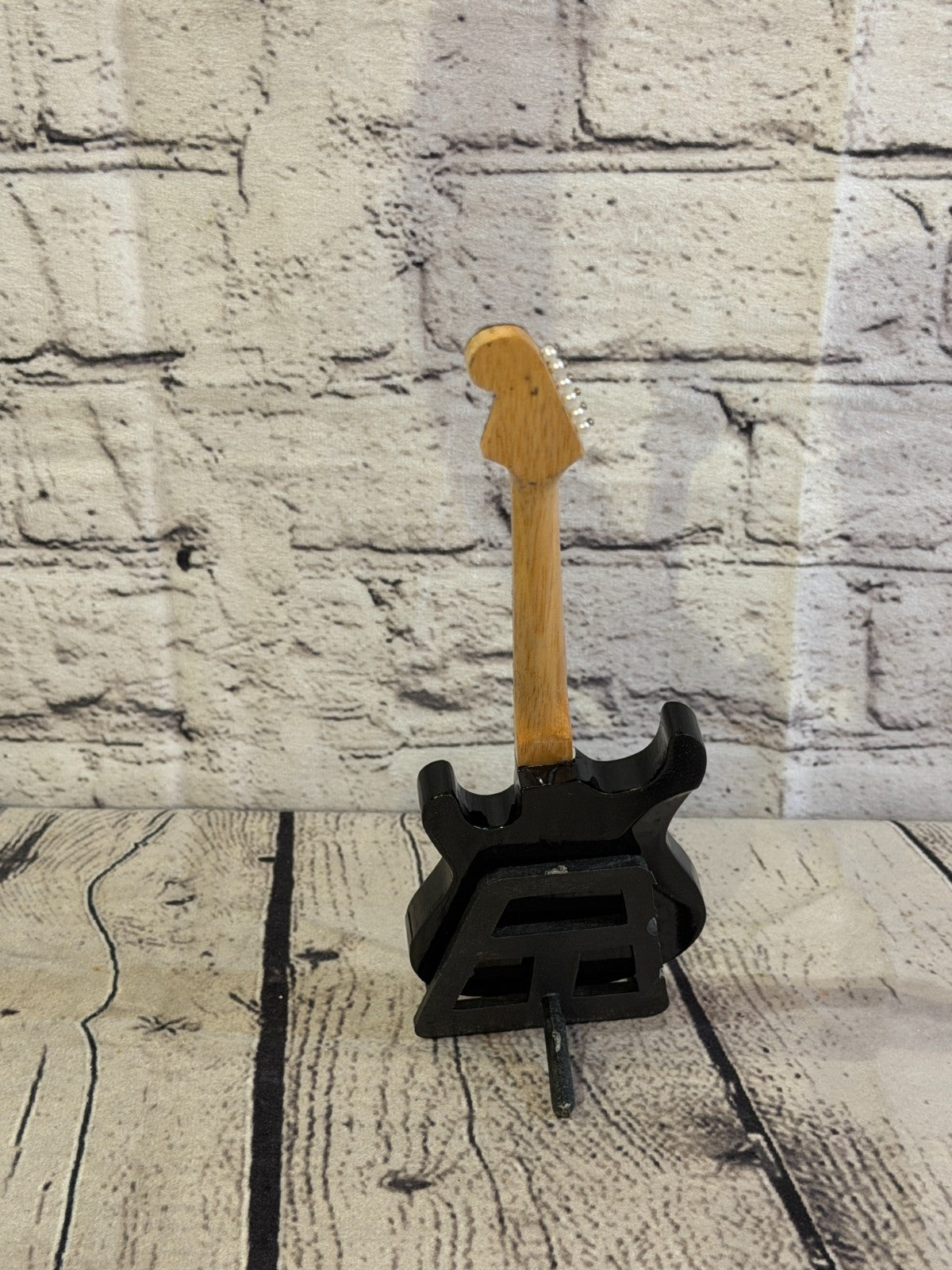 Miniature 25cm Guitar AC DC Black Band Guitar on Stand Band Gift Display4