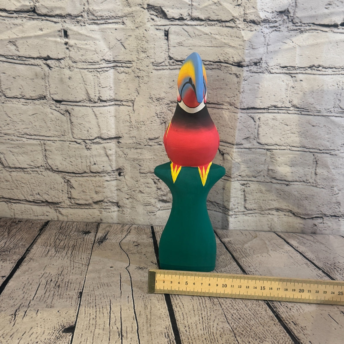 30cm Dark Red Toucan Bird Ornament Statue Fair Trade Hand Made Carved Wood8