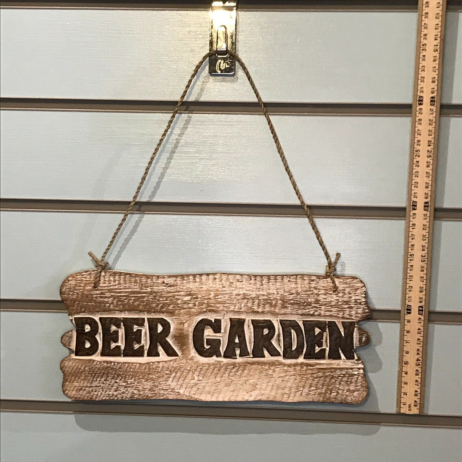 Beer Garden Word Sign Plaque Outdoor Garden Shed Den Bar Shop 30cm x 12cm5