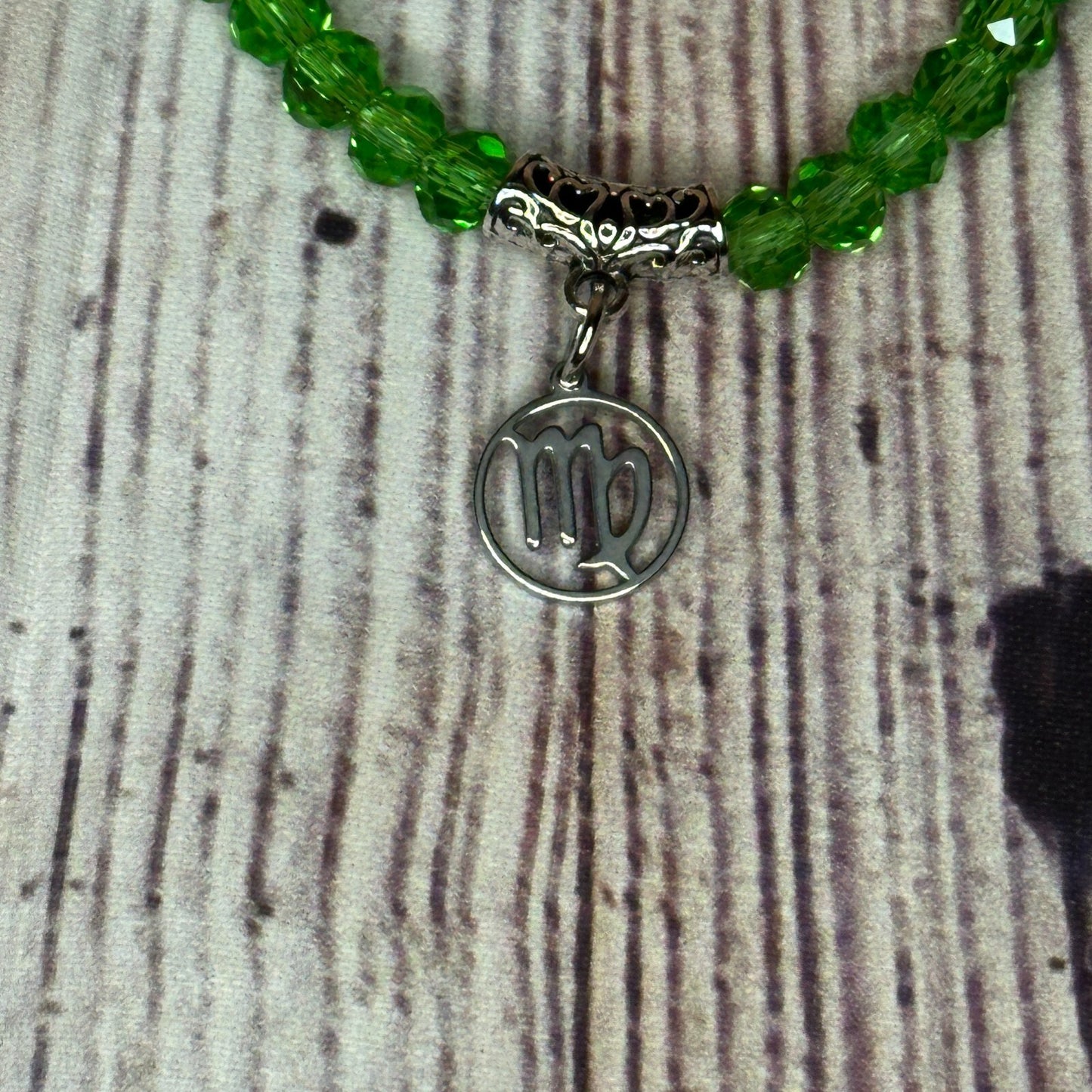 Virgo Green Zodiac Constellation Sign Bracelet Bangles Women Men Bracelet3