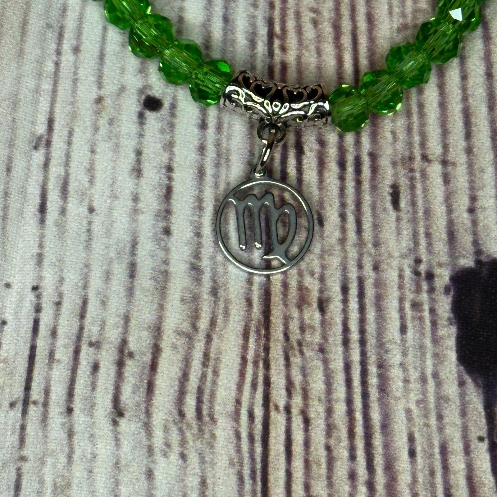Virgo Green Zodiac Constellation Sign Bracelet Bangles Women Men Bracelet3