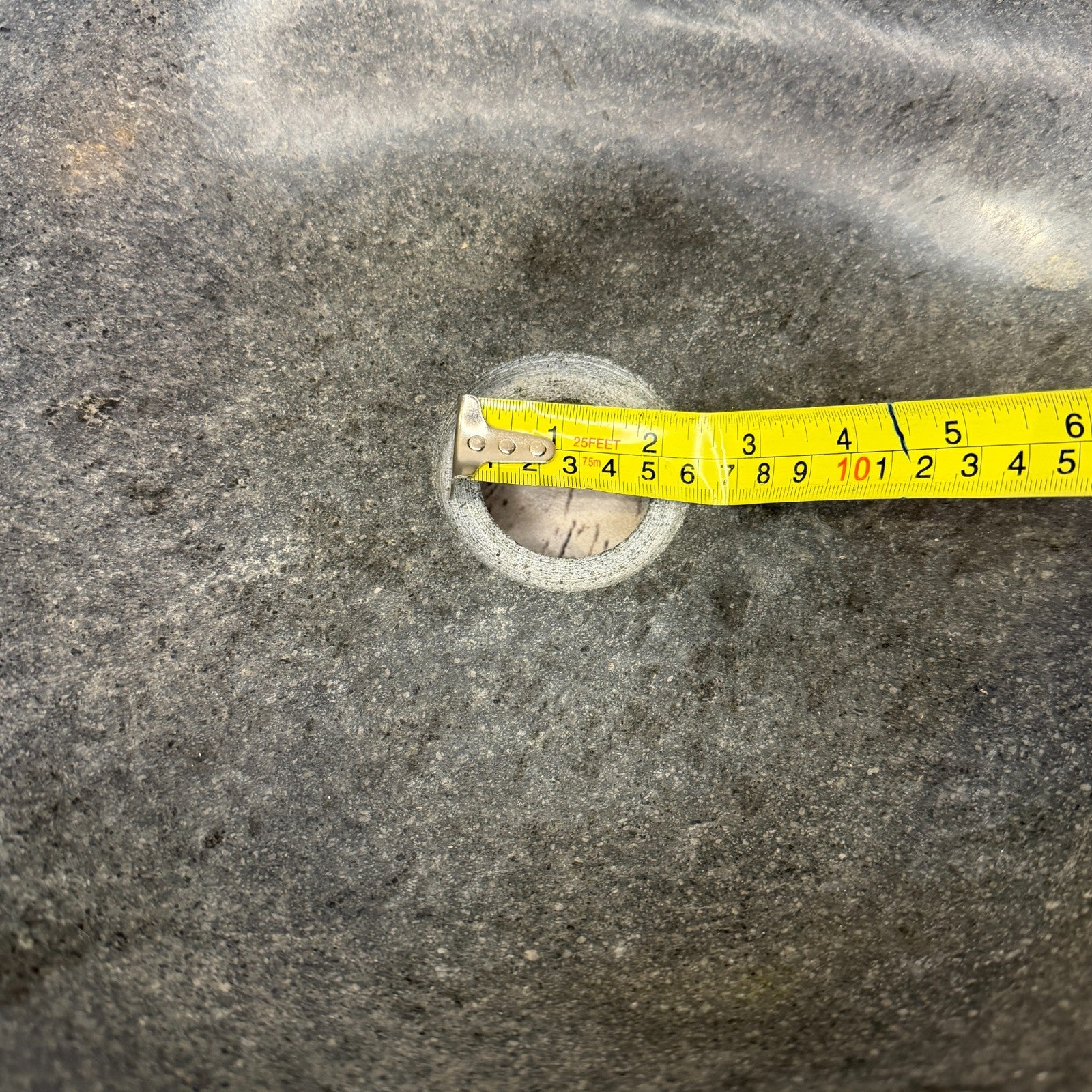 40cm x 32cm Wash Basin Bathroom Counter Top Washing River Stone Bowl Sink No 1610