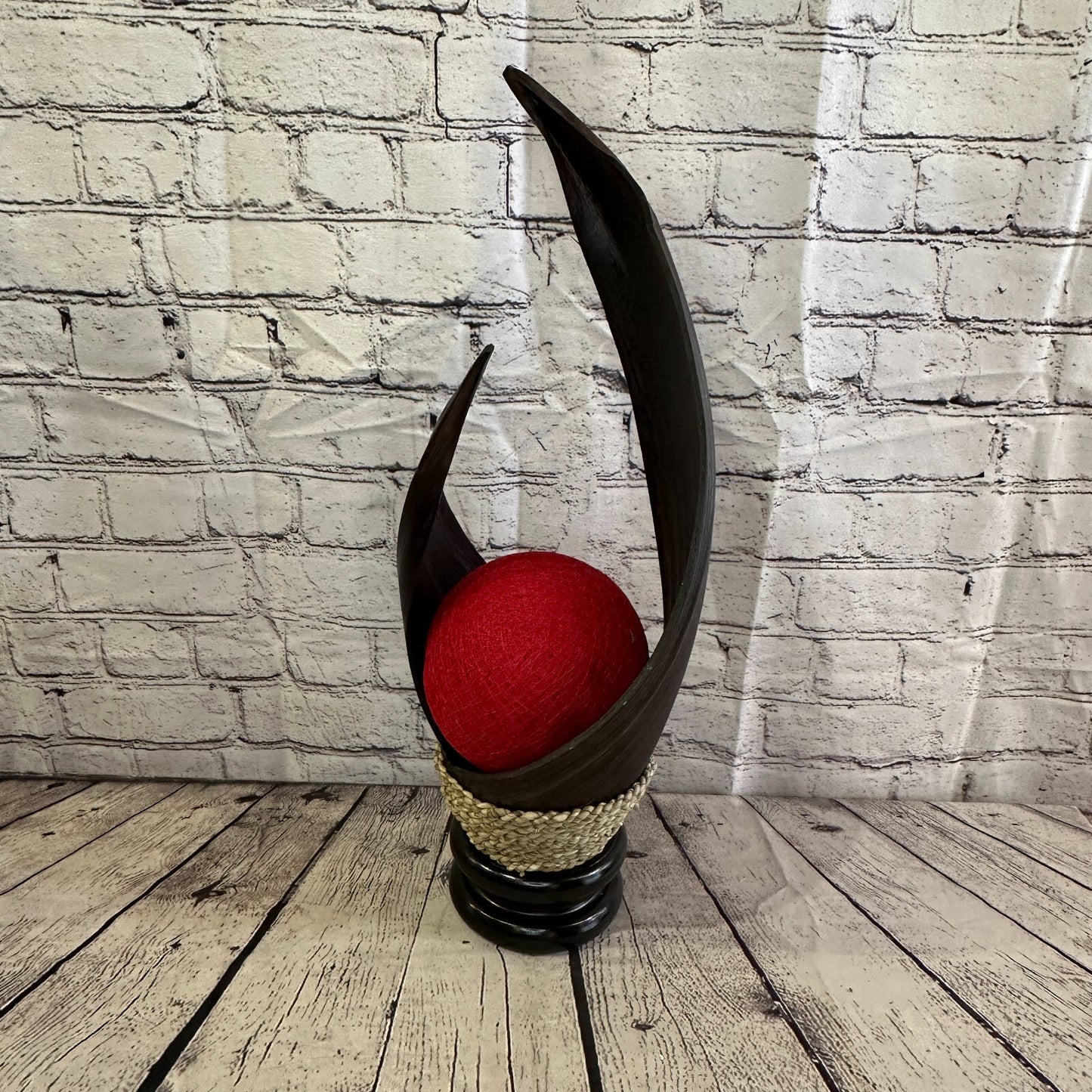 Red Dark Brown Natural 55cm Tall Leaf Lamp Twist LED UK Mains Plug Design 21