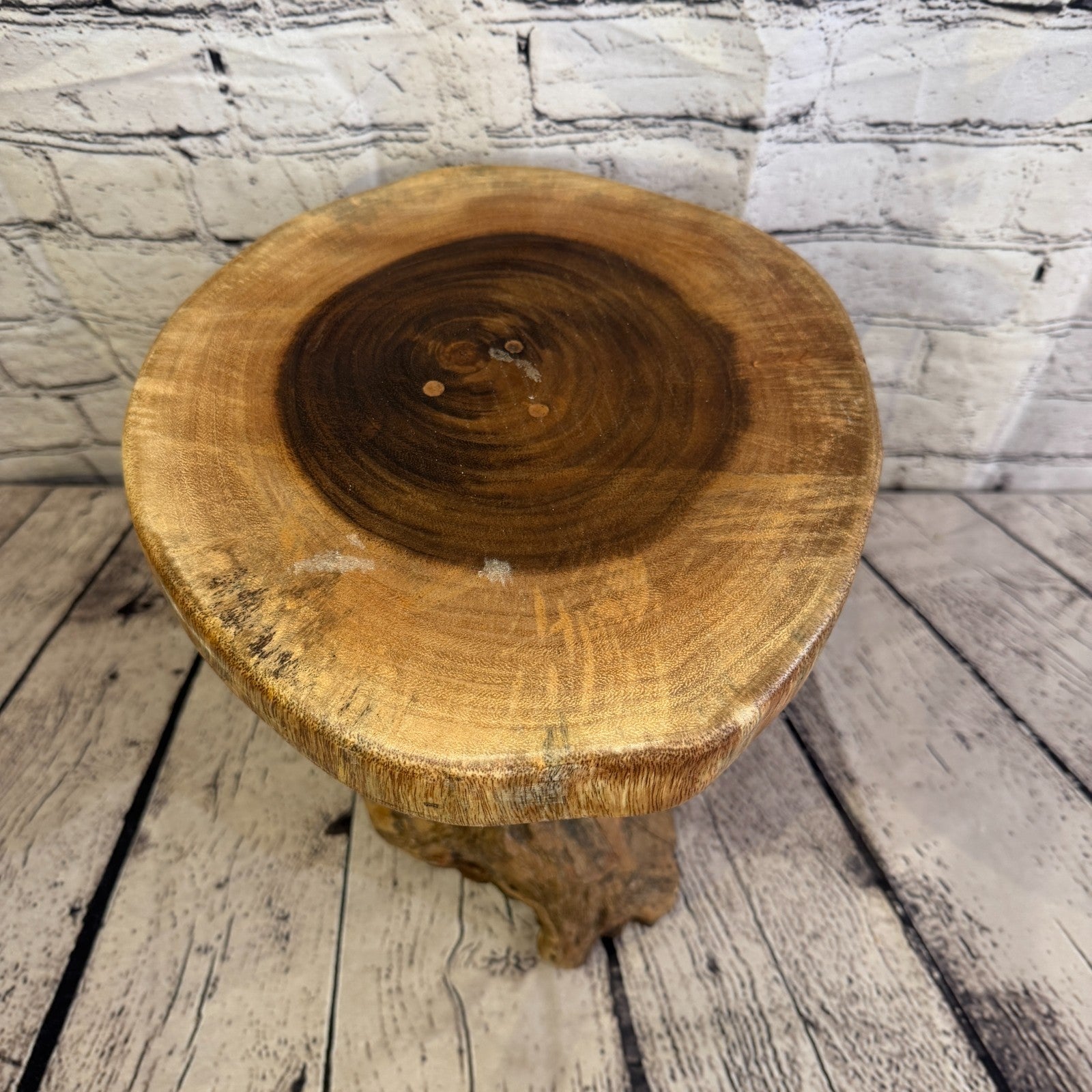 30cm x 25cm Wooden Coffee Root Sculpture Garden Teak Root Ornament Carved No 47