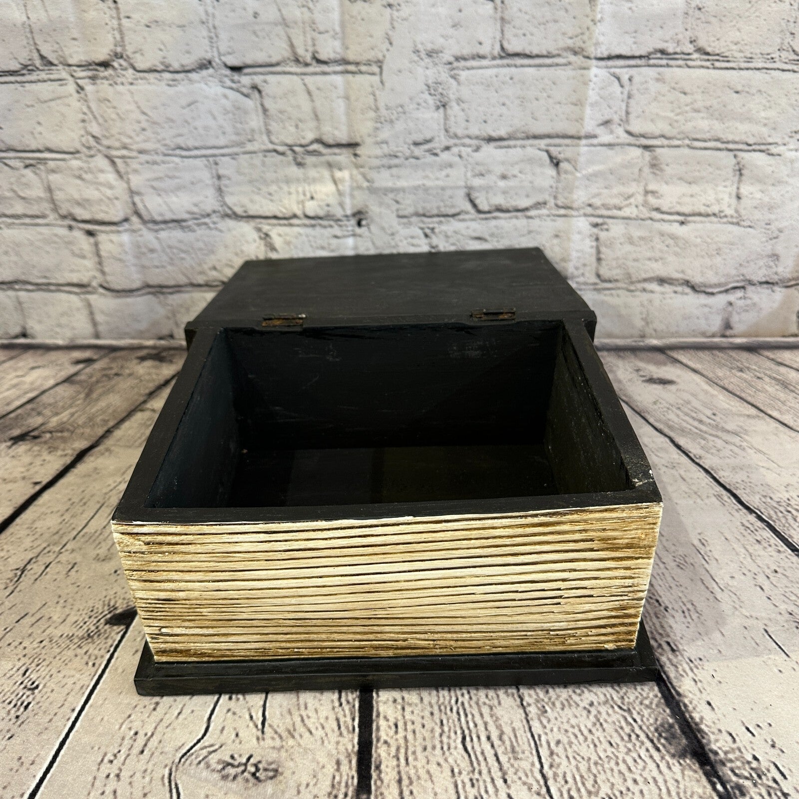 22cm x 17cm Book Wooden Gothic Skeleton Skull Coffin Jewellery Trinket Box6