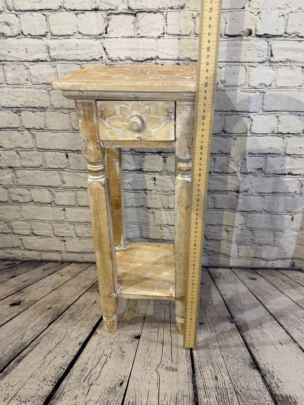 60cm x 27cm White Table  Wooden Side Cabinet Living Hallway Storage Furniture5