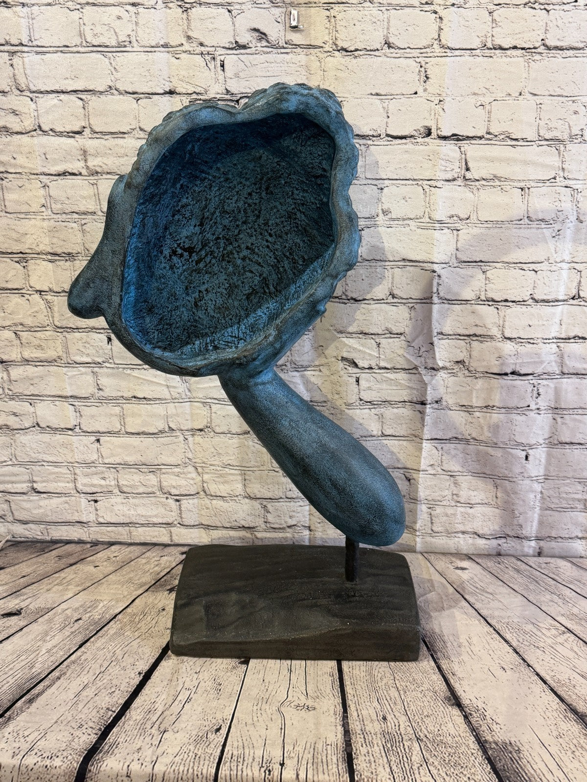 Blue 75cm x 35cm Thai Buddha Head In Hand On Base Statue Resin Hindu4
