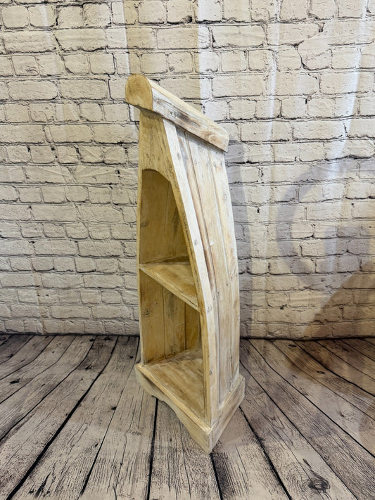 60cm x 30cm x 22cm White Boat Shelf Wooden Cabinet Living Hall Storage Furniture0