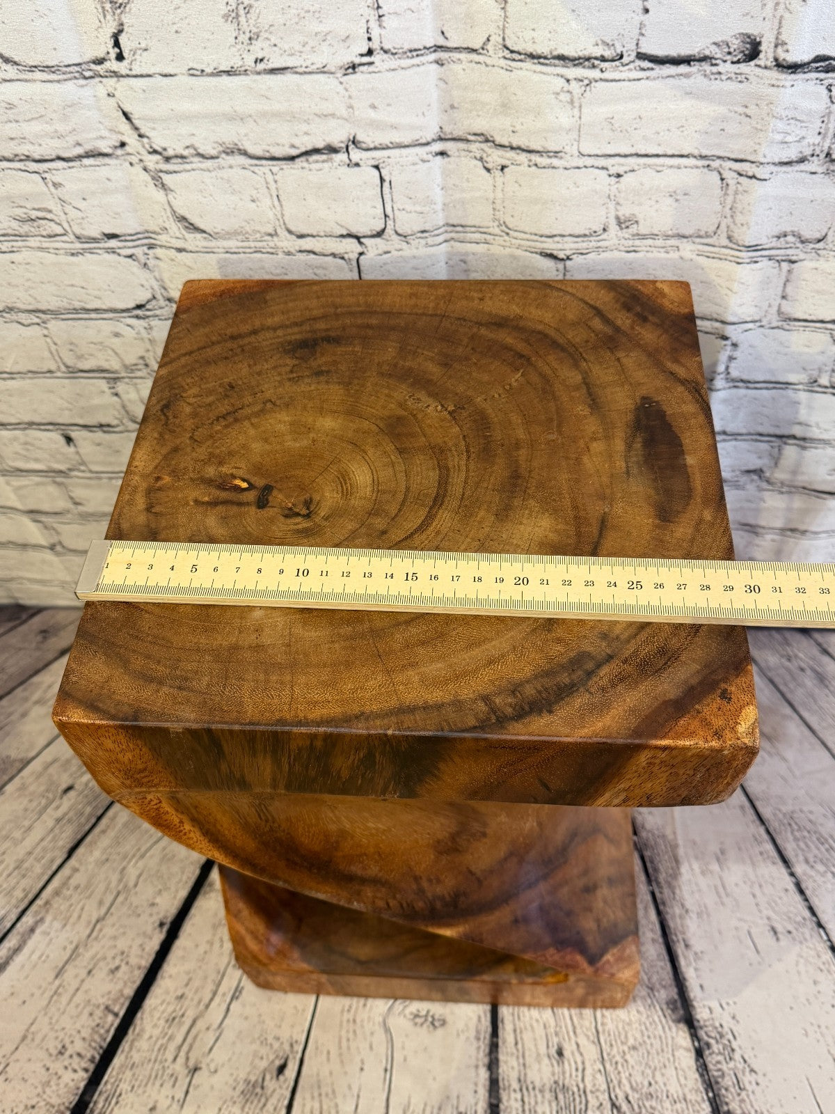 45cm x 30cm x 30cm Wooden Teak Wood Twist Cube Table Sculpture Root Ornament7