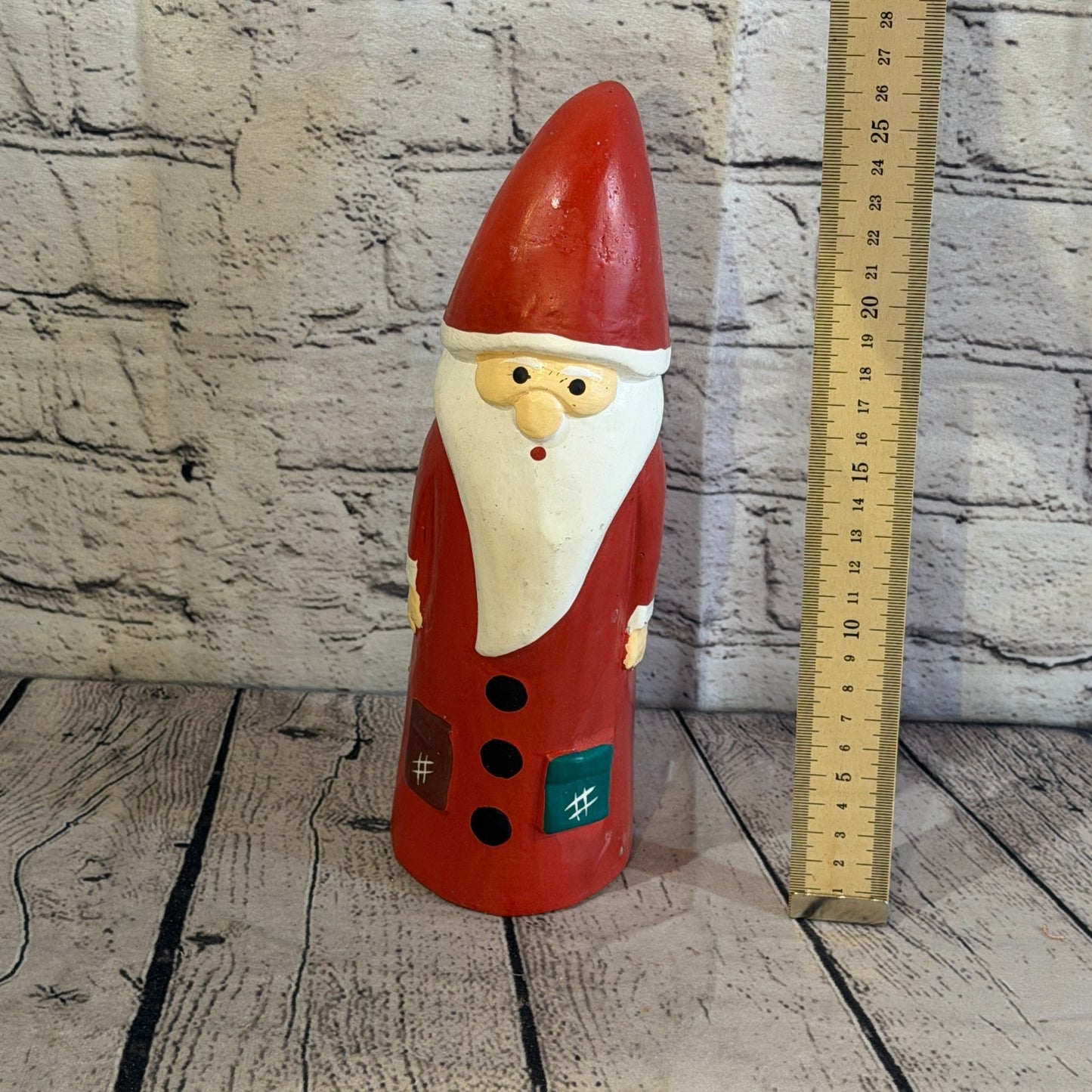 25cm x 10cm Santa Claus Father Christmas Handcrafted Wood Xmas Ornament5