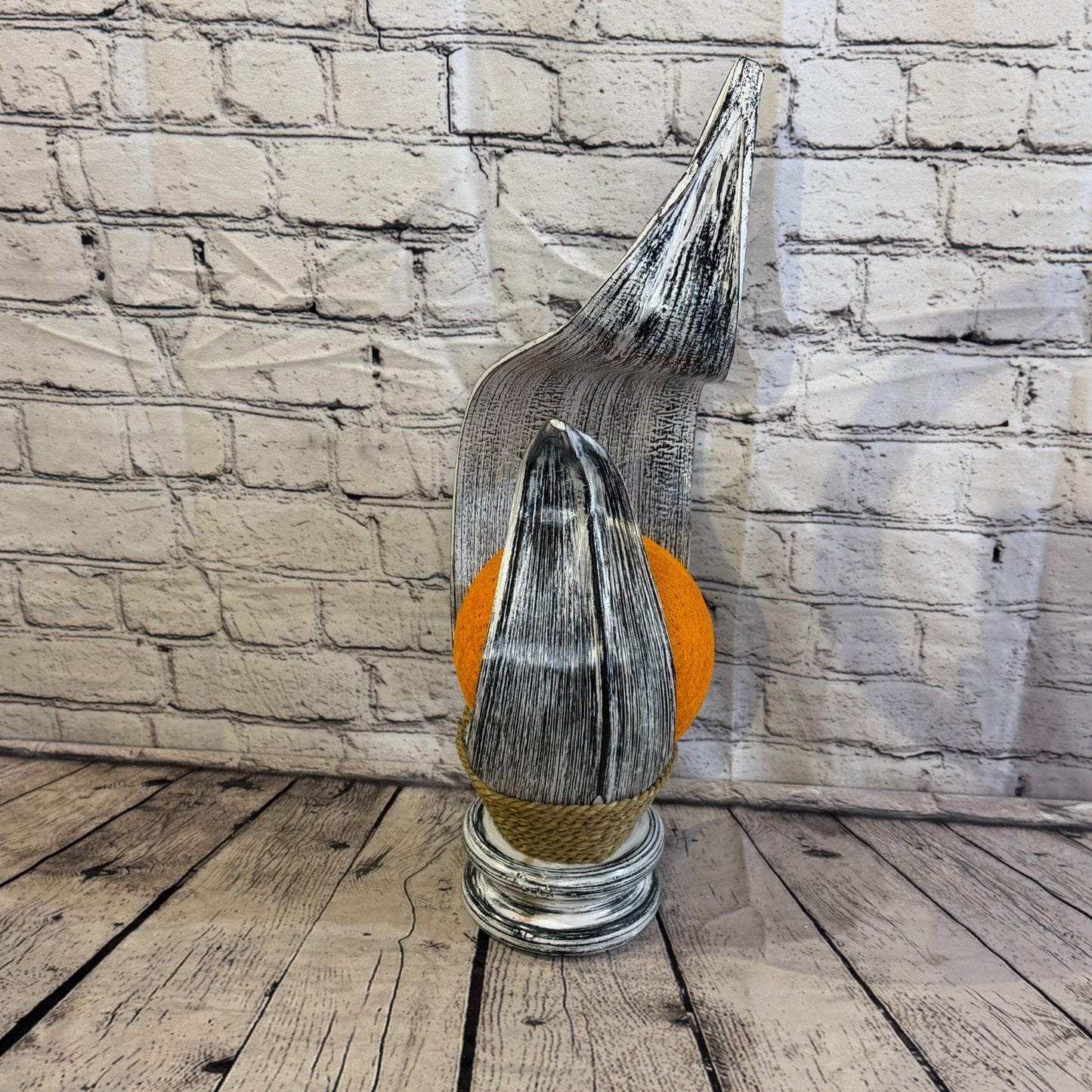 Orange Light Silver Natural 50cm Tall Leaf Lamp Twist LED UK Mains Plug Desig 101