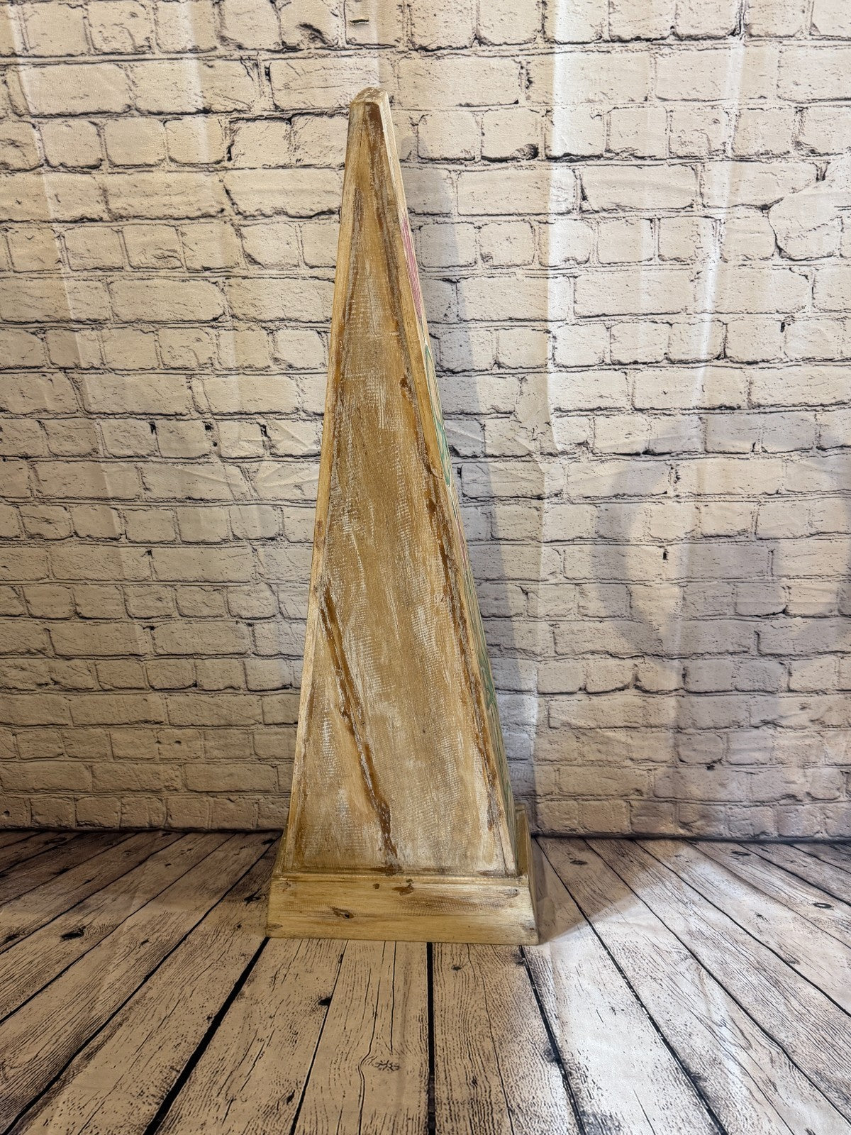 100cm x 35cm Flower 4 Draw Pyramid Wooden Side Cabinet Living Storage Furniture4