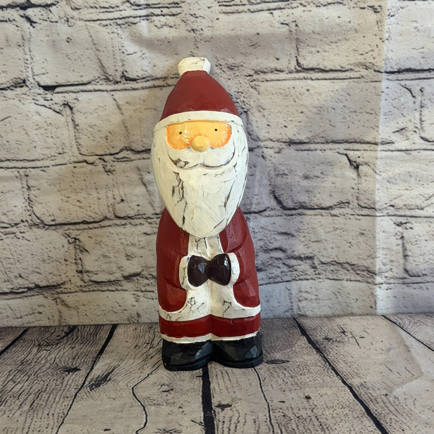 20cm x 8cm Santa Claus Father Christmas Handcrafted Wood Xmas Christmas Ornament2