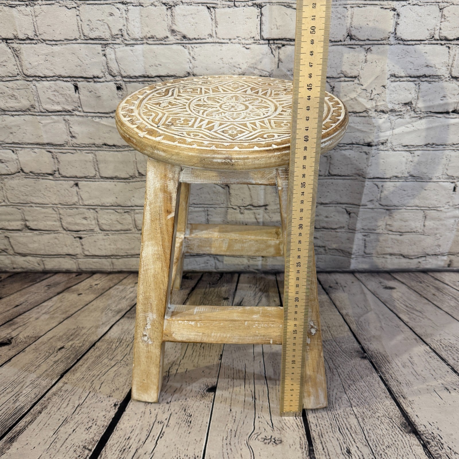 40cm x 30cm White Stool Table Wooden Side Cabinet Living Hallway Furniture3