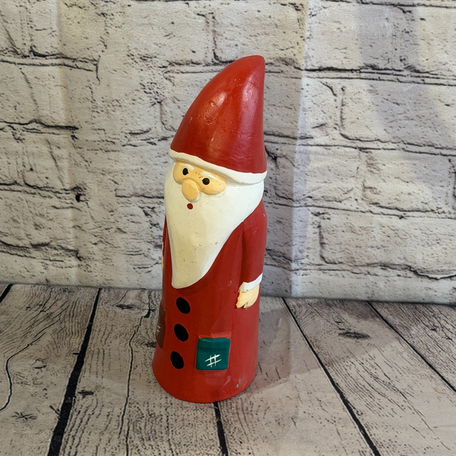 25cm x 10cm Santa Claus Father Christmas Handcrafted Wood Xmas Ornament0