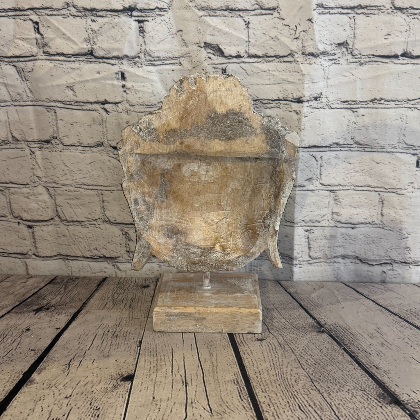 35cm x 25cm Brown Head Buddha Ornament Sculpture Statue Buddhas Hand Carved Wood4