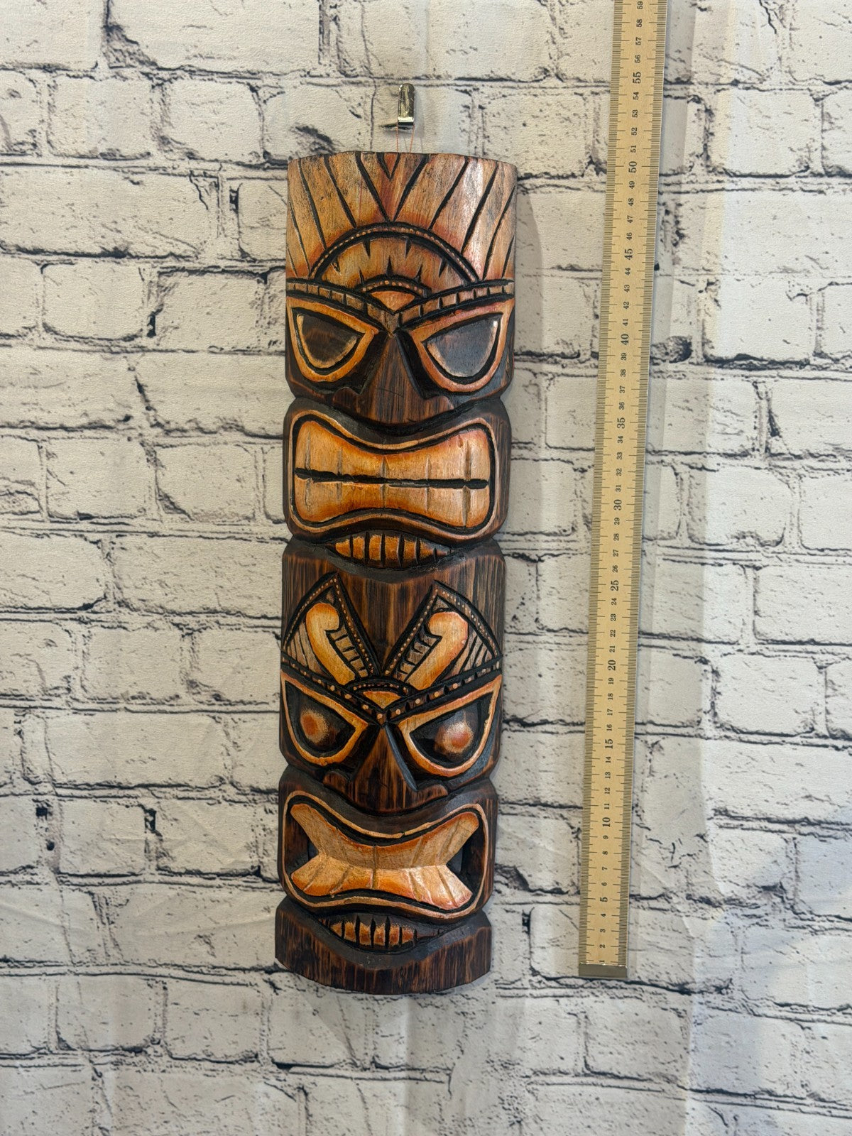 50cm Tiki Bar Mask Sign Decoration Wall Hanging Mask Wood Carving Design 24