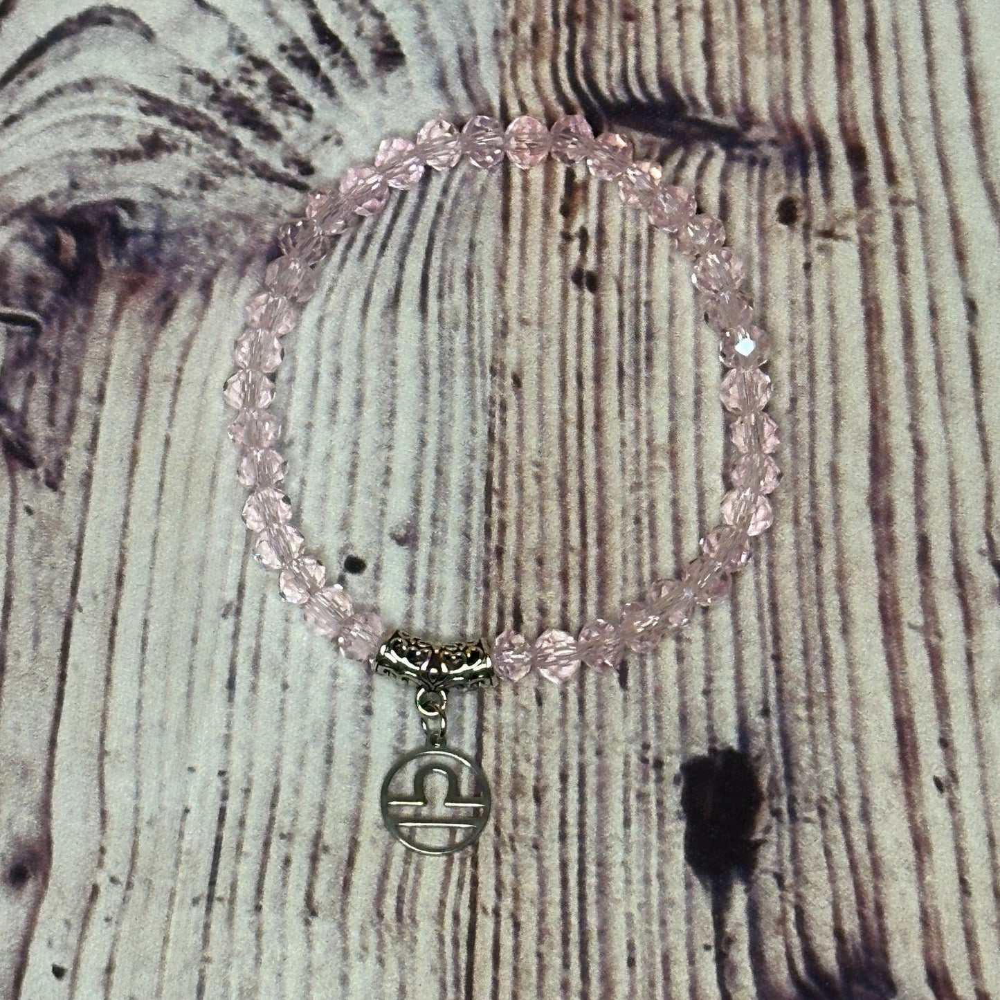 Libra Pink Zodiac Constellation Sign Bracelet Bangles Women Men Bracelet2