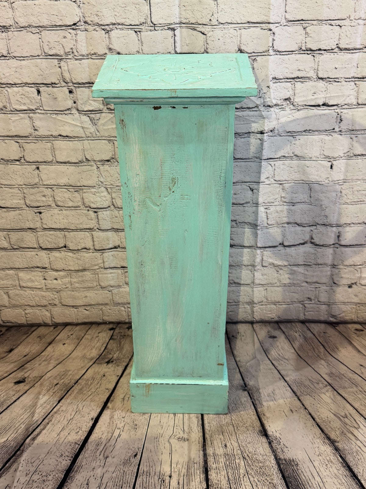 80cm x 25cm Blue 4 Draw Pillar Wooden Side Cabinet Living Storage Furniture4