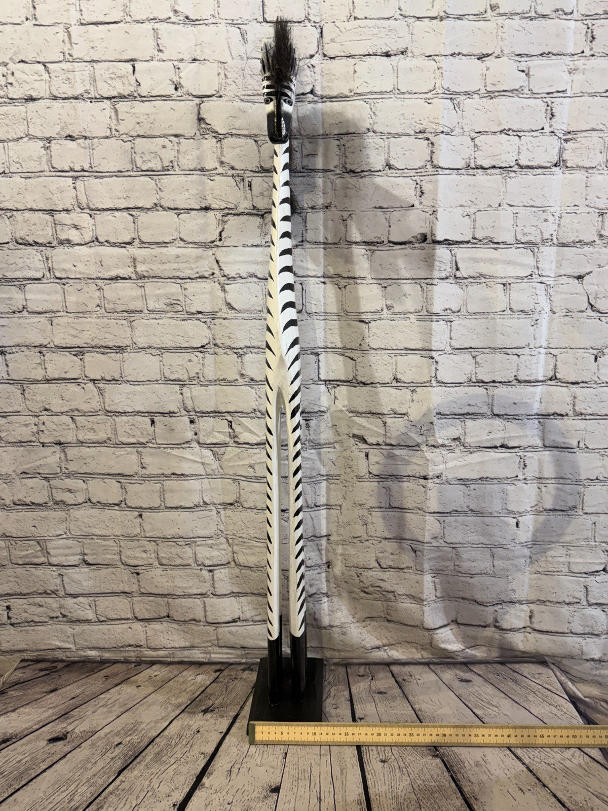 100cm Painted Wooden Zebra Standing Single Carved Solid Wood Zebra Handmade7