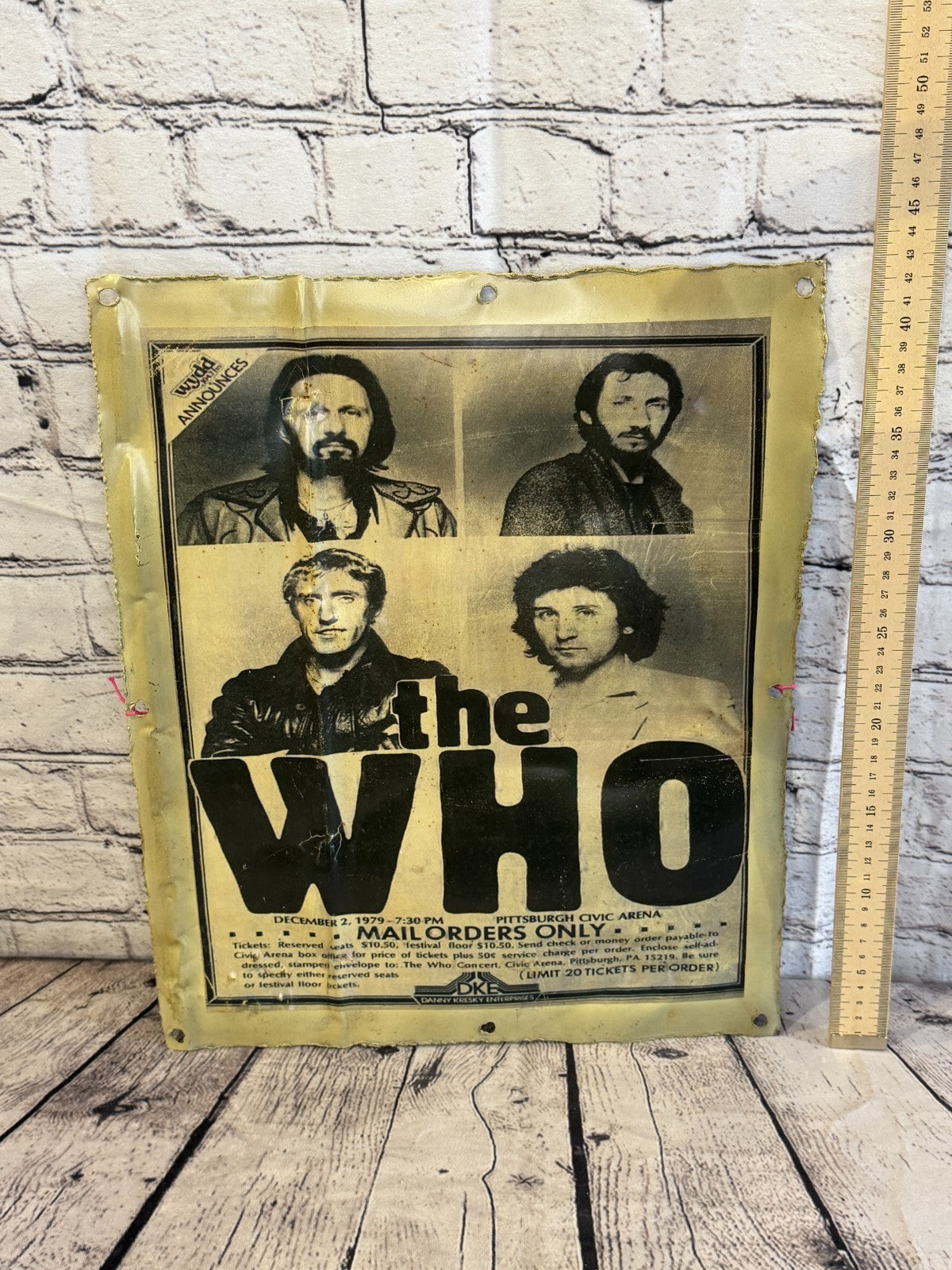 The Who Band Poster Advert Wall Plaque 42cm x 36cm Vintage Retro Tin Sign1