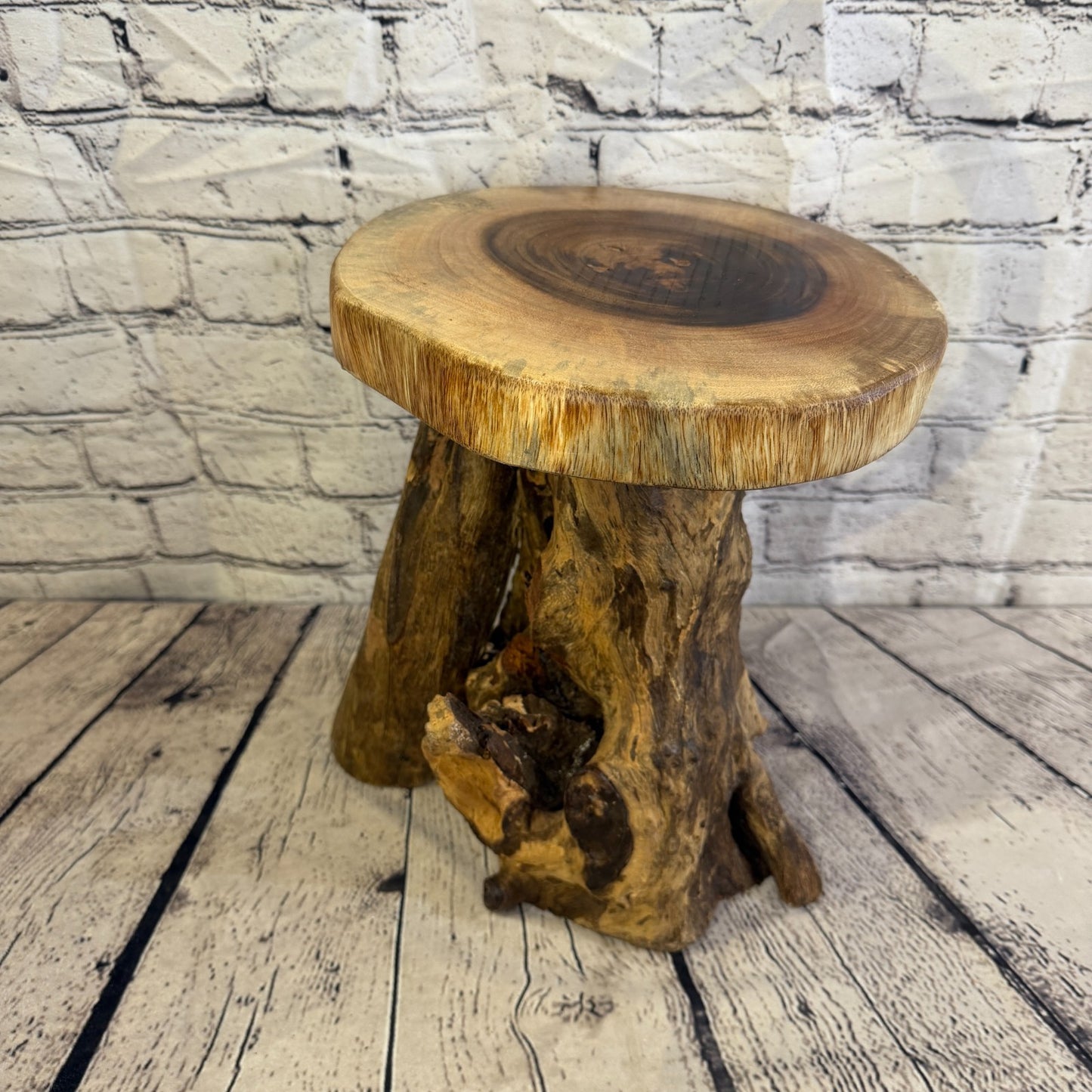 30cm x 25cm Wooden Coffee Root Sculpture Garden Teak Root Ornament Carved No 63